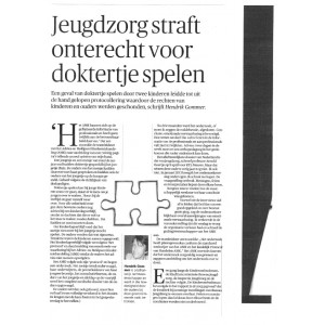 Jeugdzorg straft onterecht voor doktertje spelen Jeugdzorg straft onterecht voor doktertje spelen